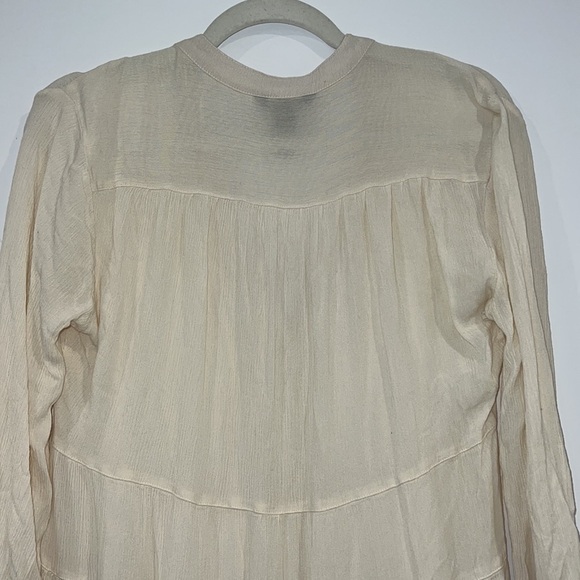 Bit & Bridle Women Ivory 3/4 Sleeve Bohemian Blouse Size M - Picture 9 of 14